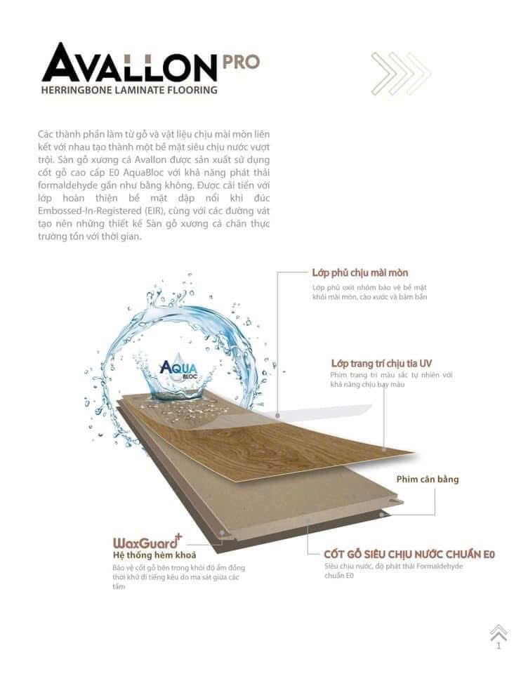 Cấu tạo Sàn gỗ Xương cá Avallon Pro
