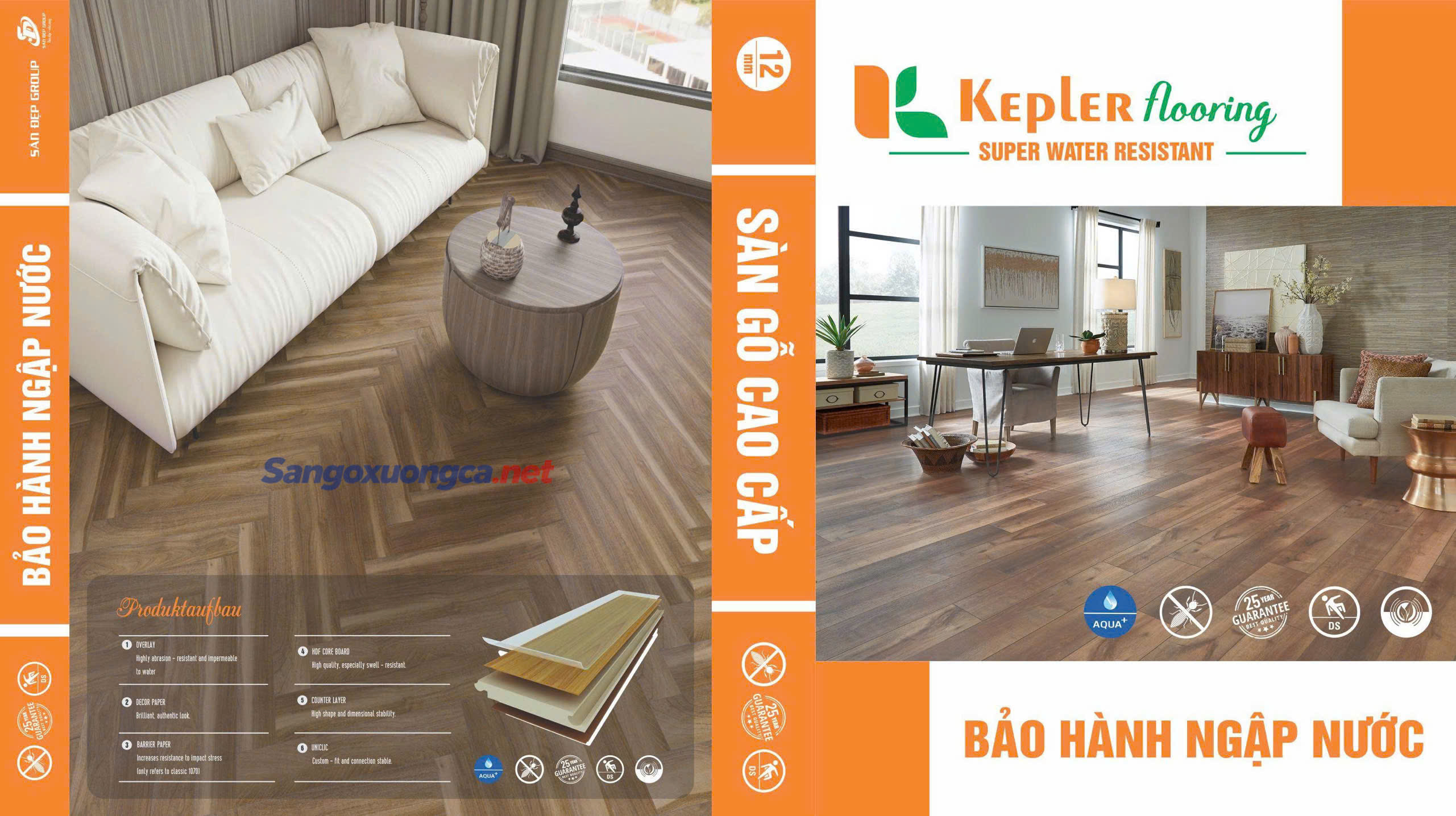 Quyển mẫu Kepler Flooring Xương cá Cốt đen