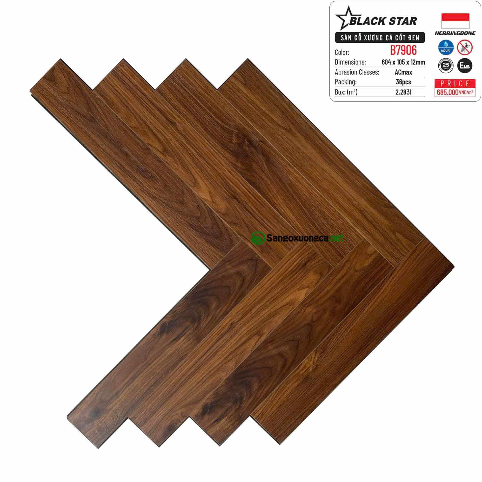 Sàn gỗ Xương cá Blackstar B7906