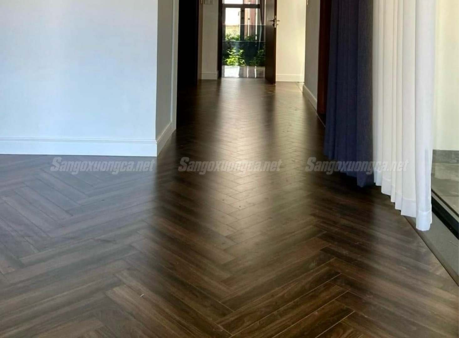 Sàn gỗ Xương cá Cốt xanh Kampong XC63