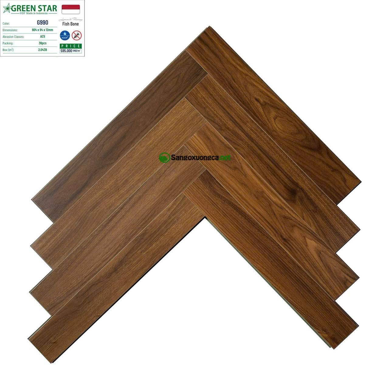 Sàn gỗ Xương cá Greenstar G990