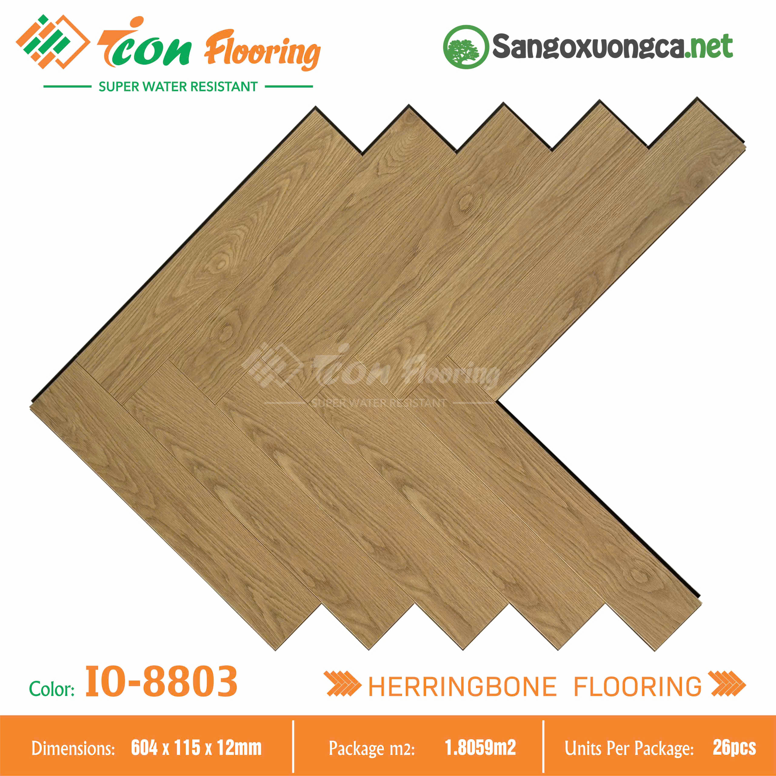 Sàn gỗ Xương cá Icon Flooring IO8803