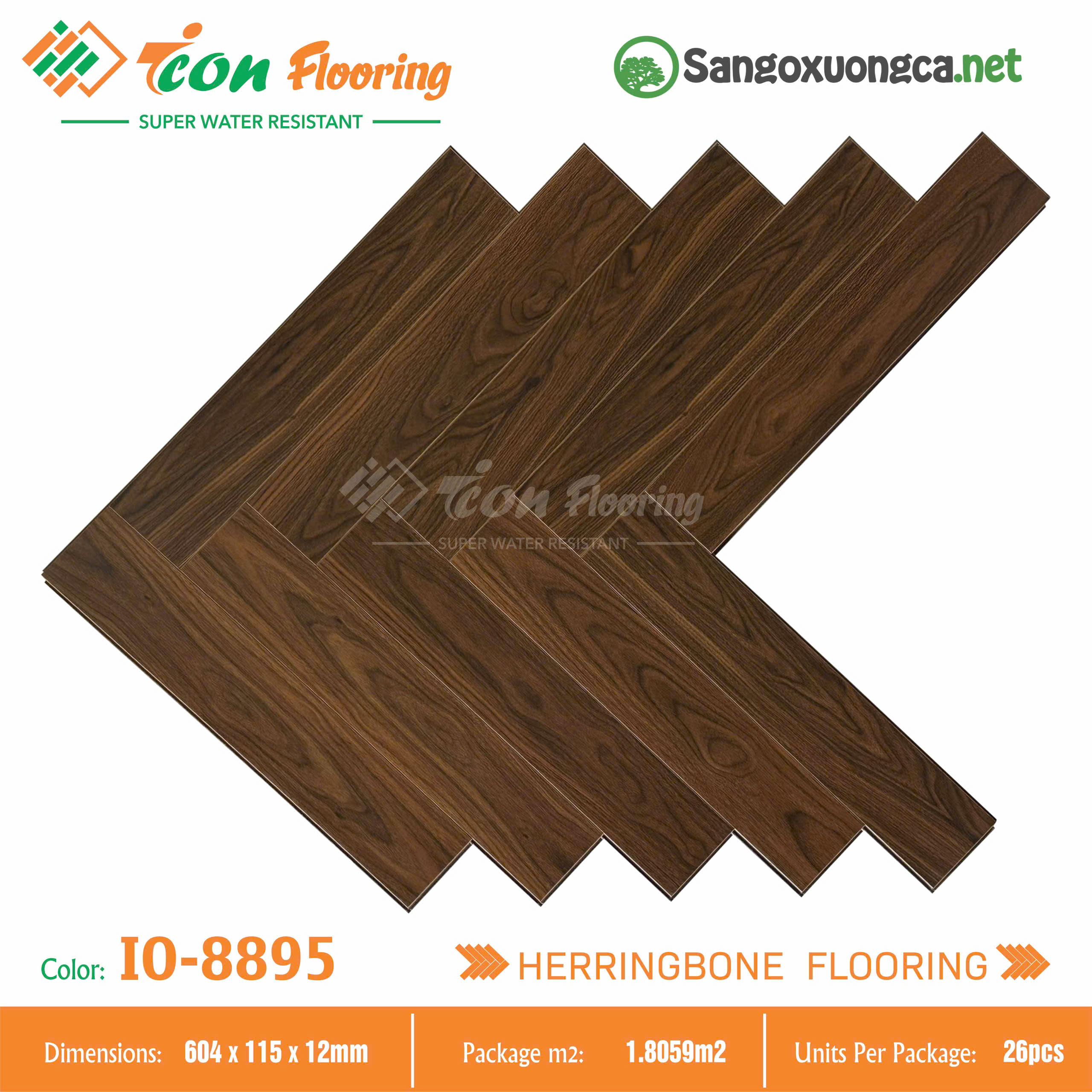 Sàn gỗ Xương cá Icon Flooring IO8895