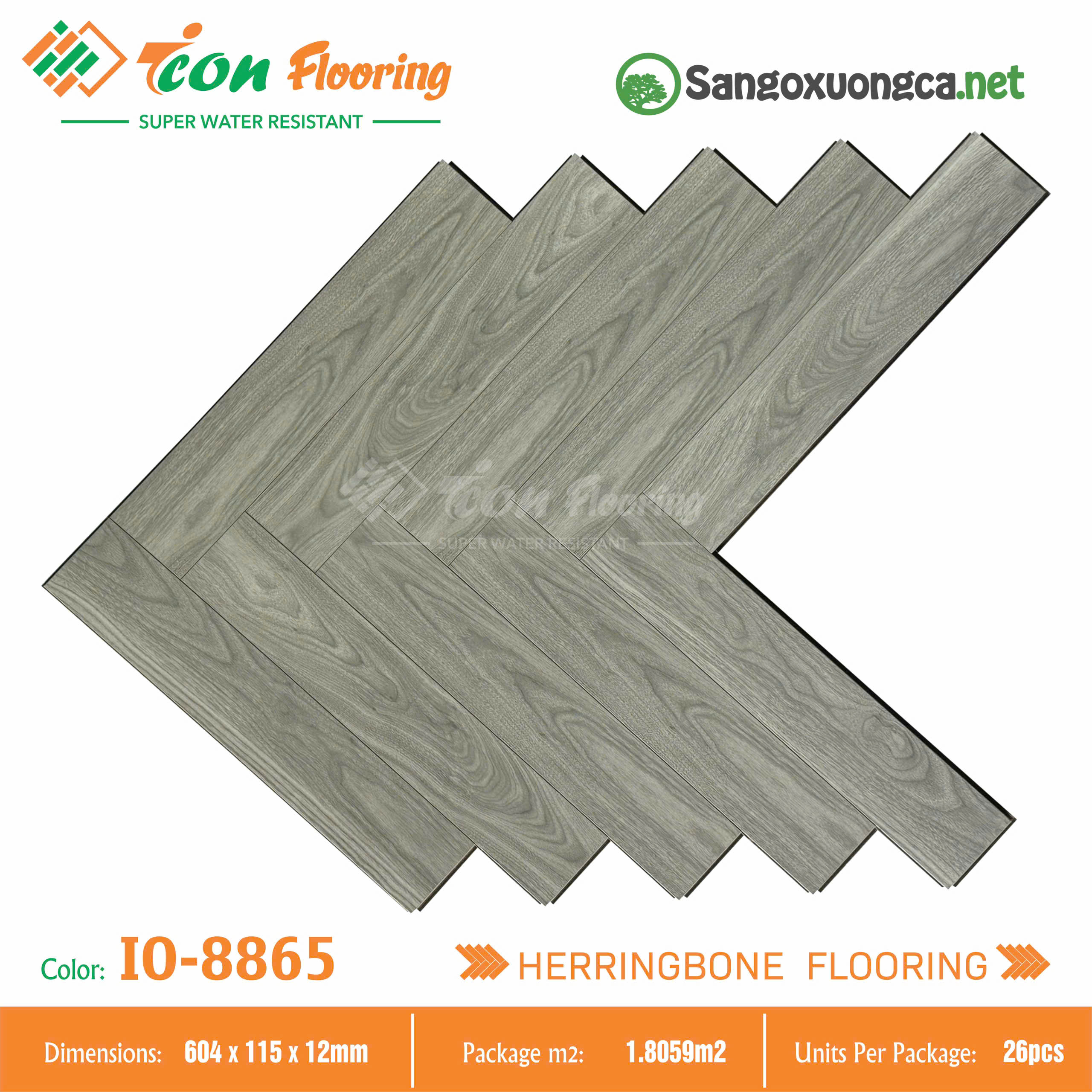 Sàn gỗ Xương cá Icon Flooring IO8865