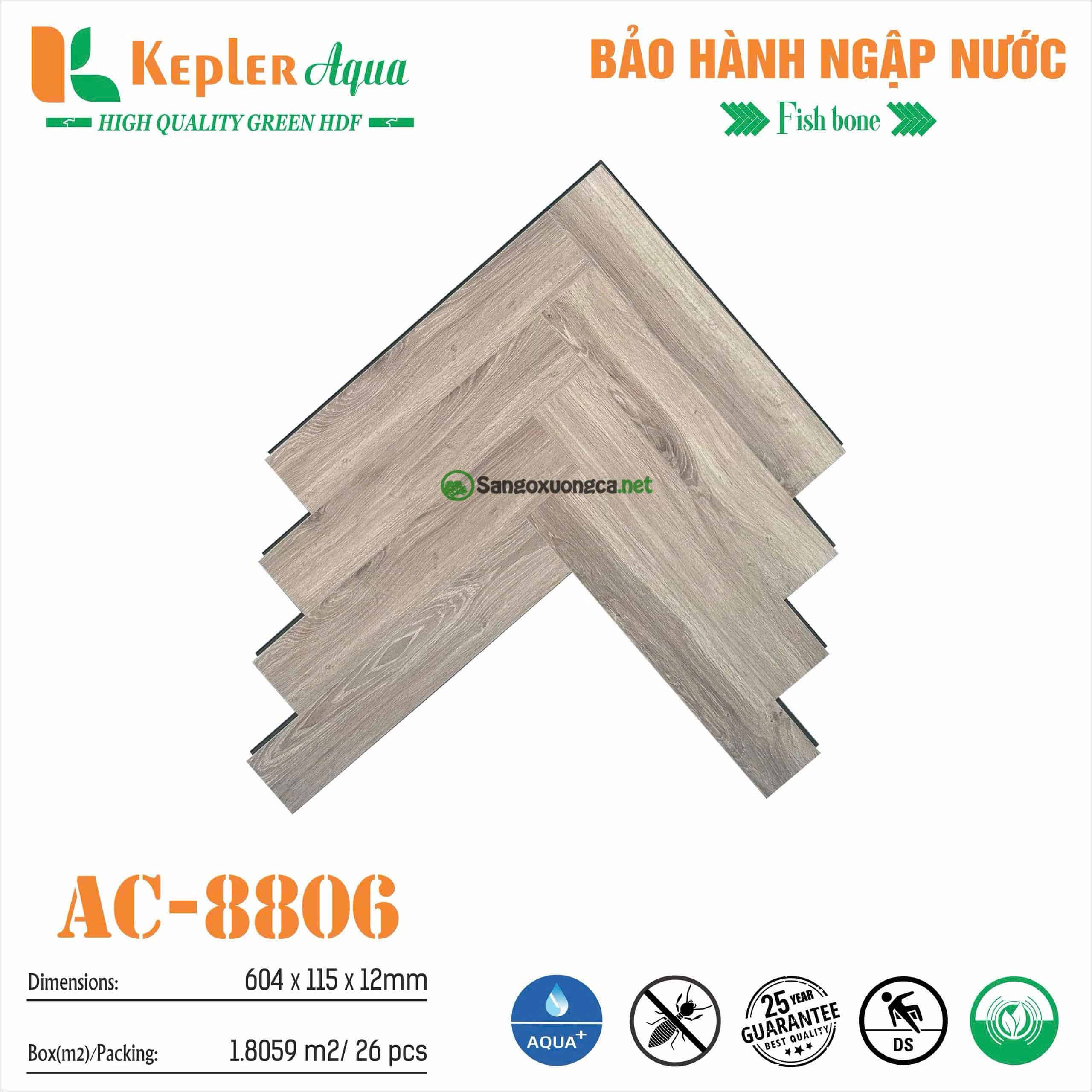 Sàn gỗ Xương cá Kepler Aqua AC8806