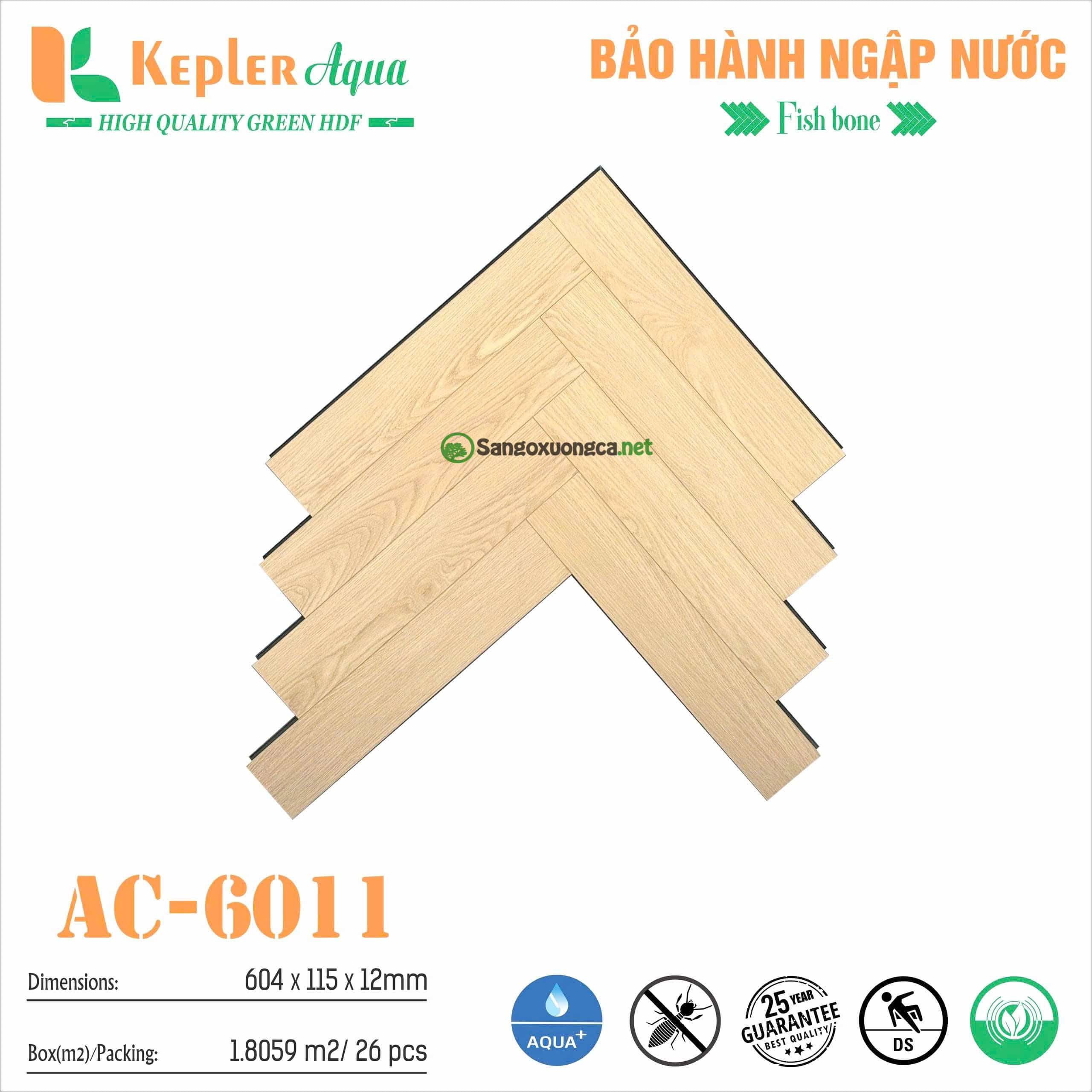 Sàn gỗ Xương cá Kepler Aqua AC6011