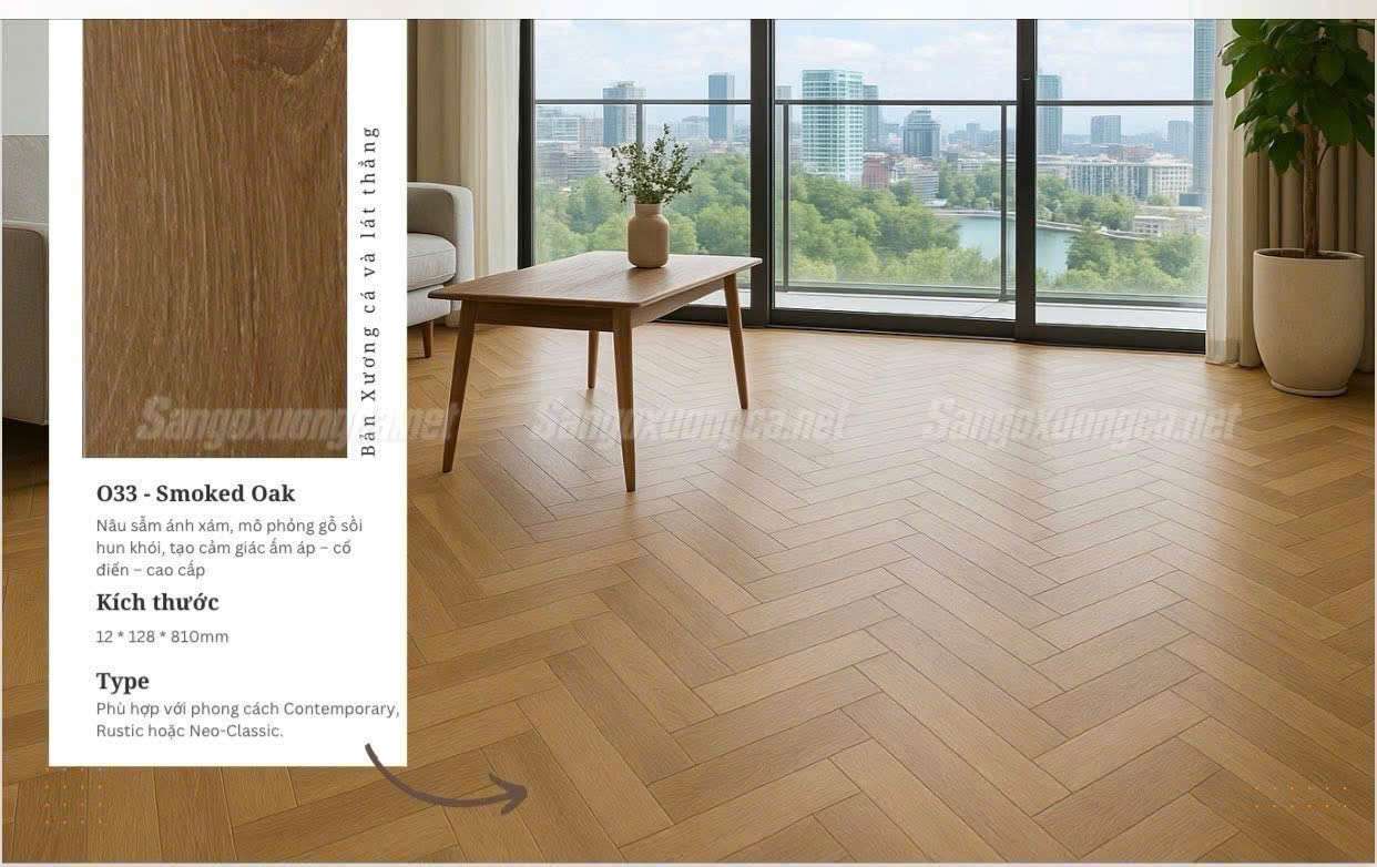 Sàn gỗ Xương cá Janmi O33 - Nhập khẩu Malaysia
