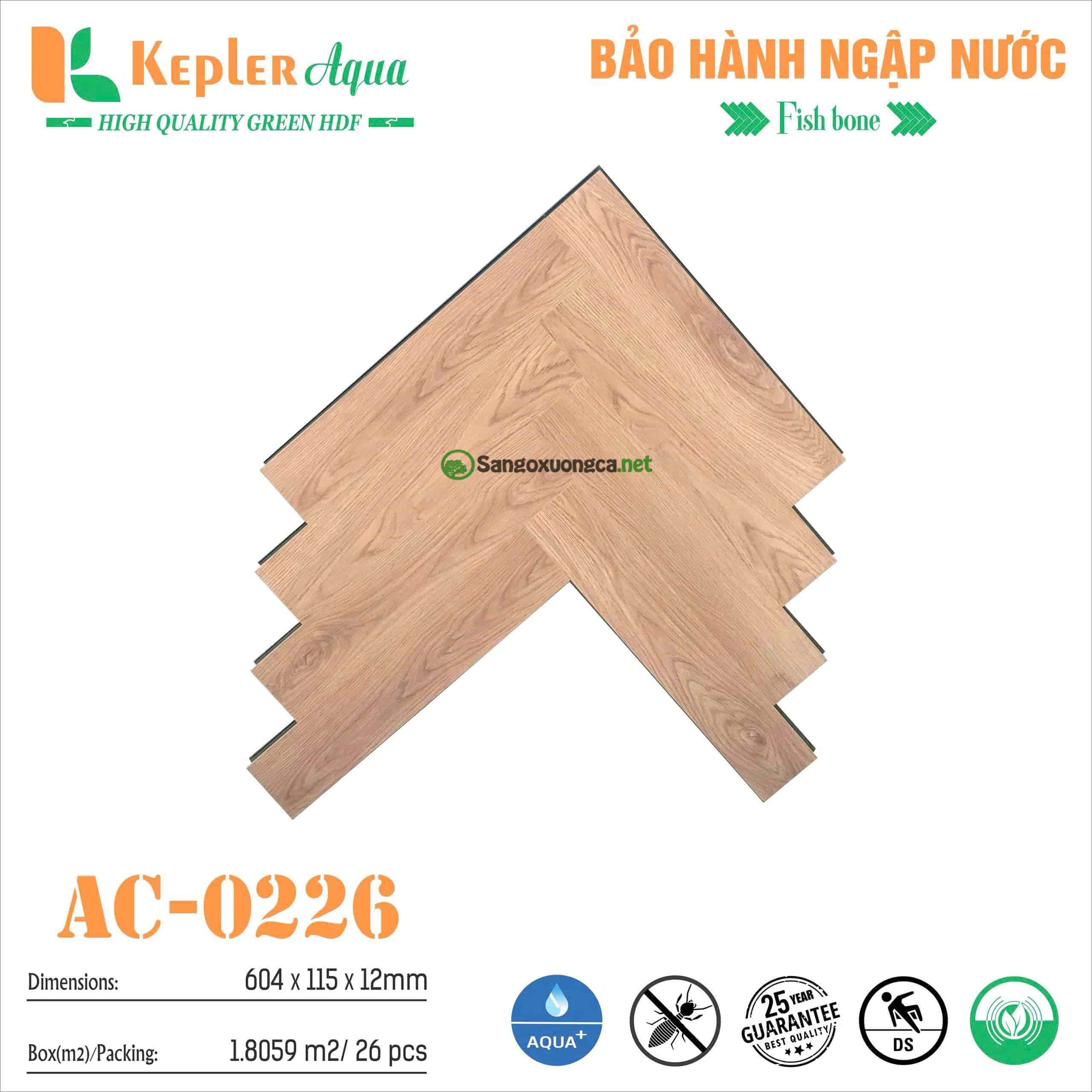Sàn gỗ Xương cá Kepler Aqua AC0226