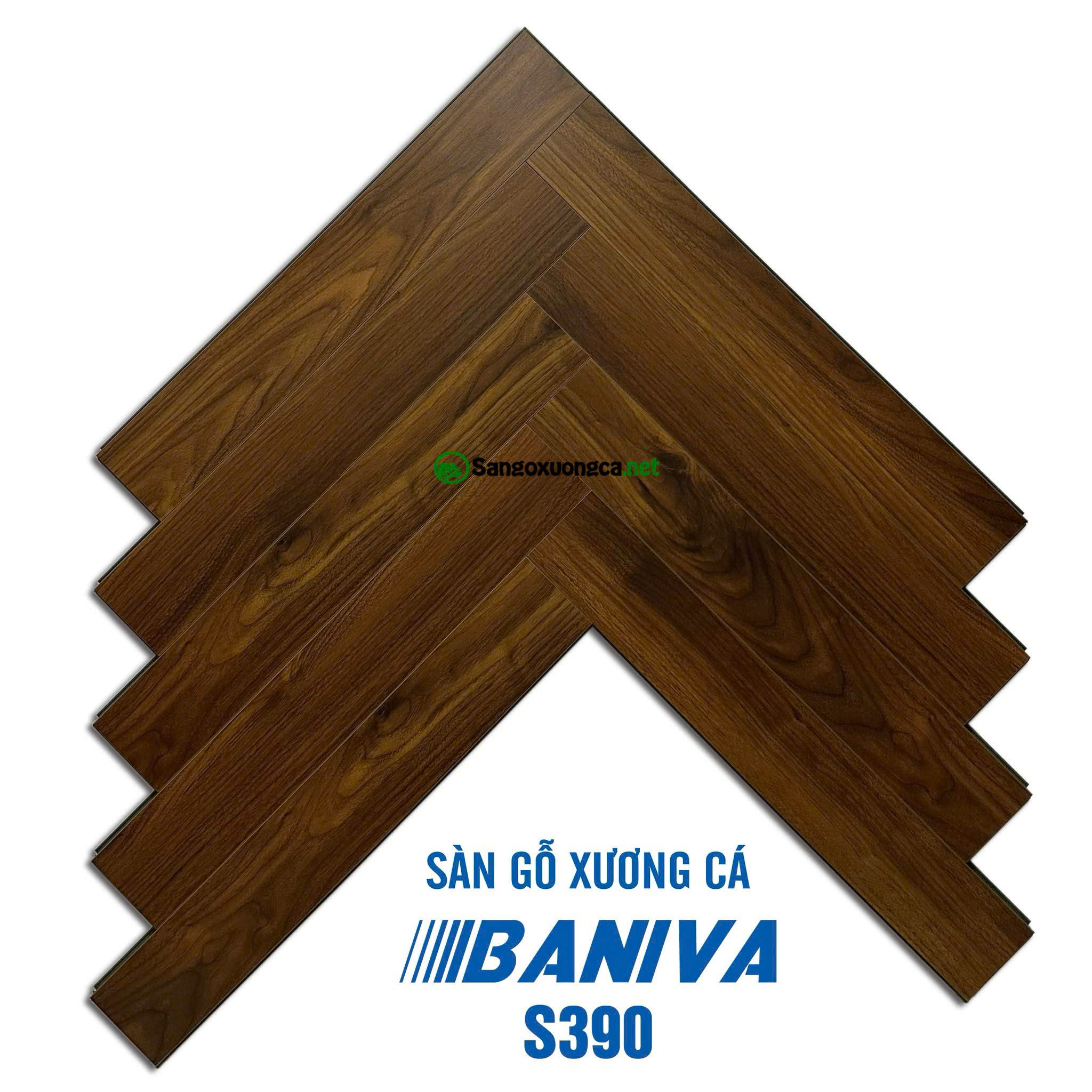 Sàn gỗ Xương cá Baniva S390