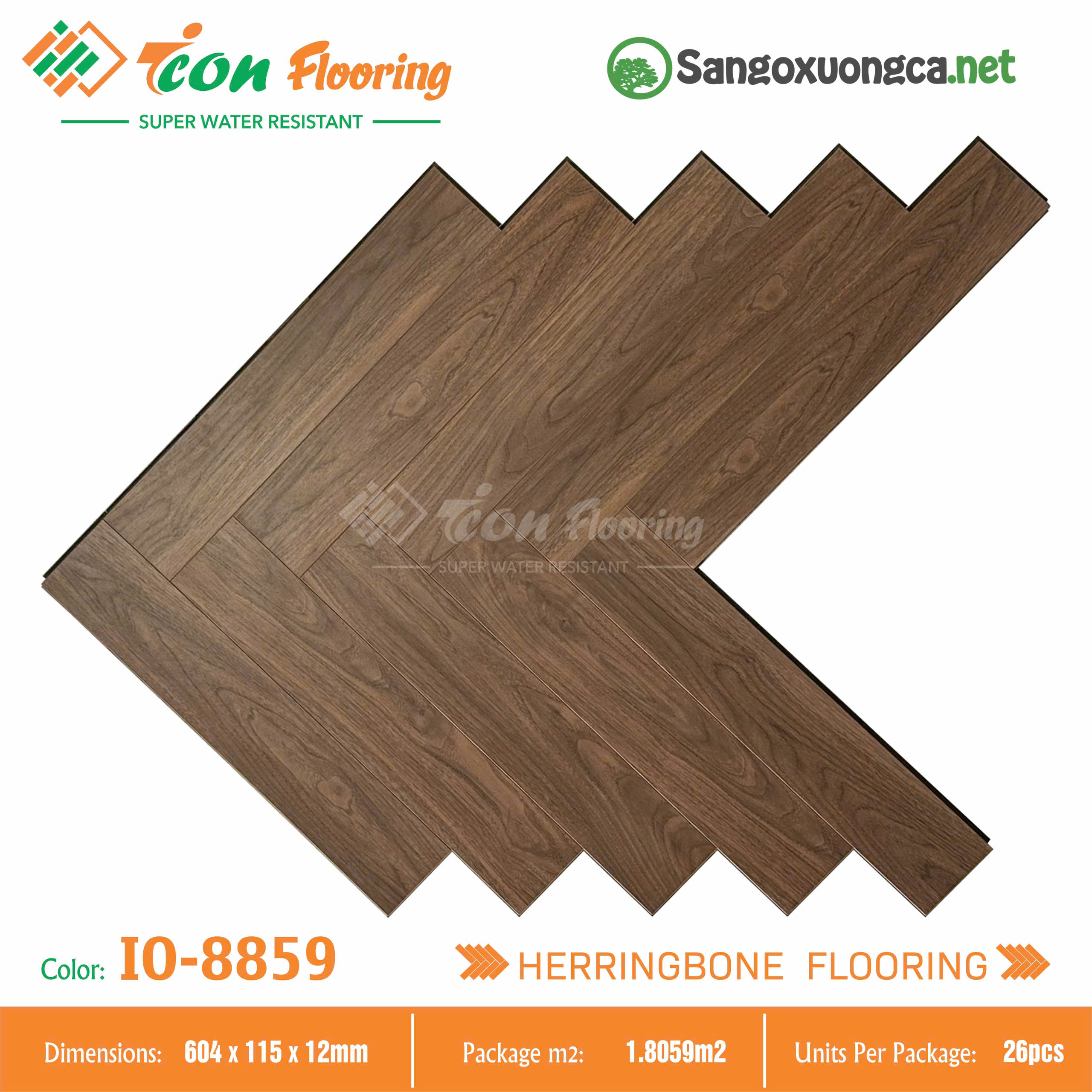 Sàn gỗ Xương cá Icon Flooring IO8859