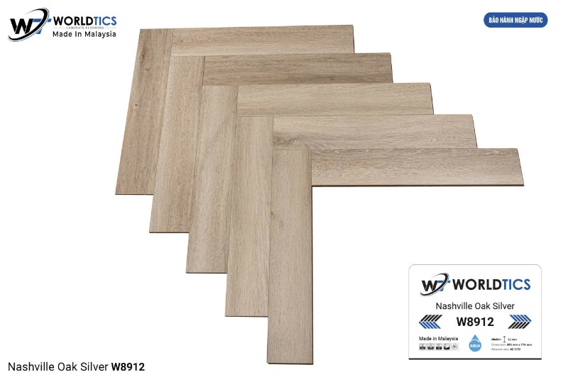 Sàn gỗ Xương cá Worldtics W8912 Made in Malaysia