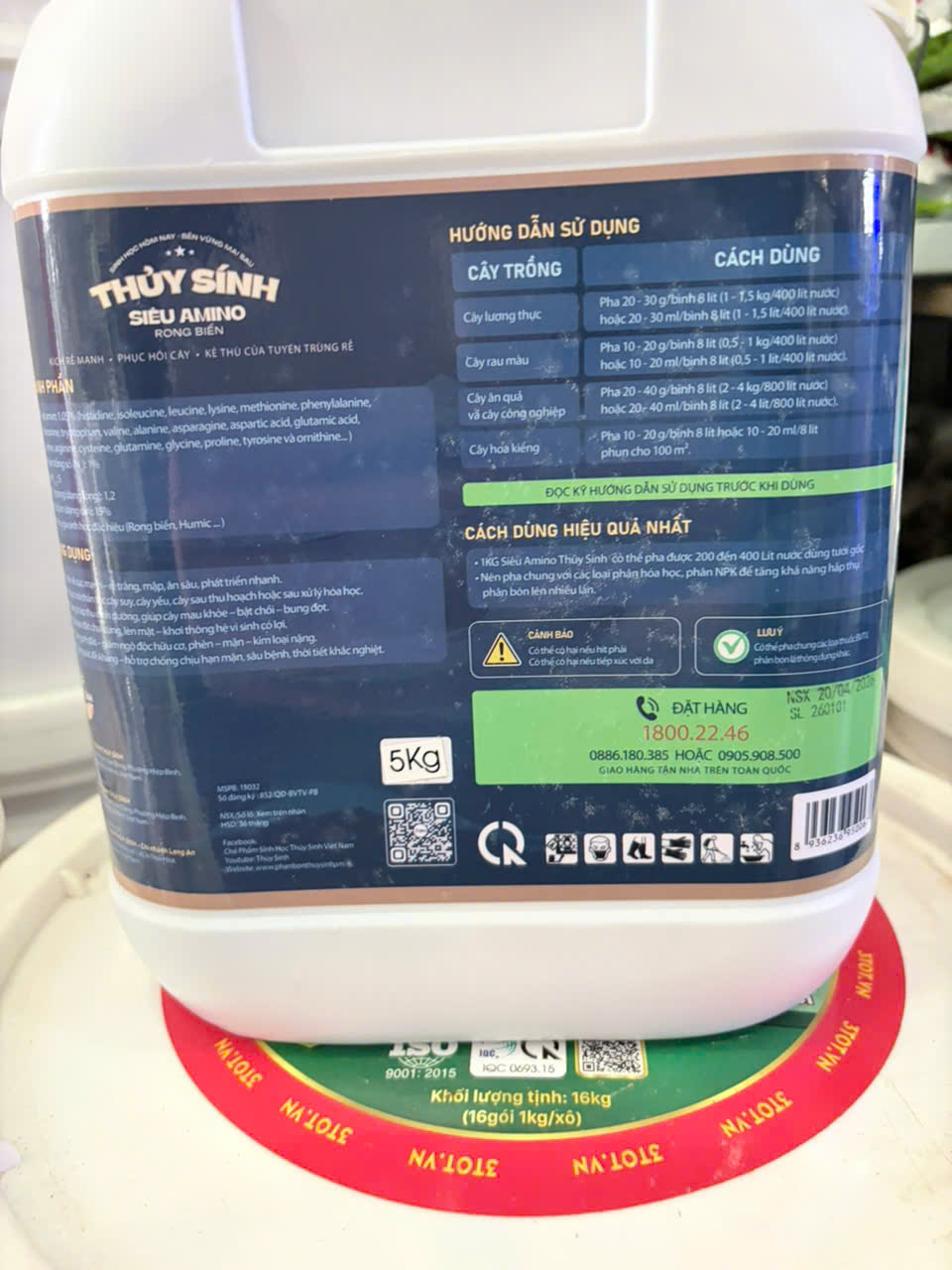SIÊU AMINO RONG BIỂN THỦY SÍNH 4KG – KÍCH RỄ, PHỤC HỒI CÂY, DƯỠNG CÂY KHỎE