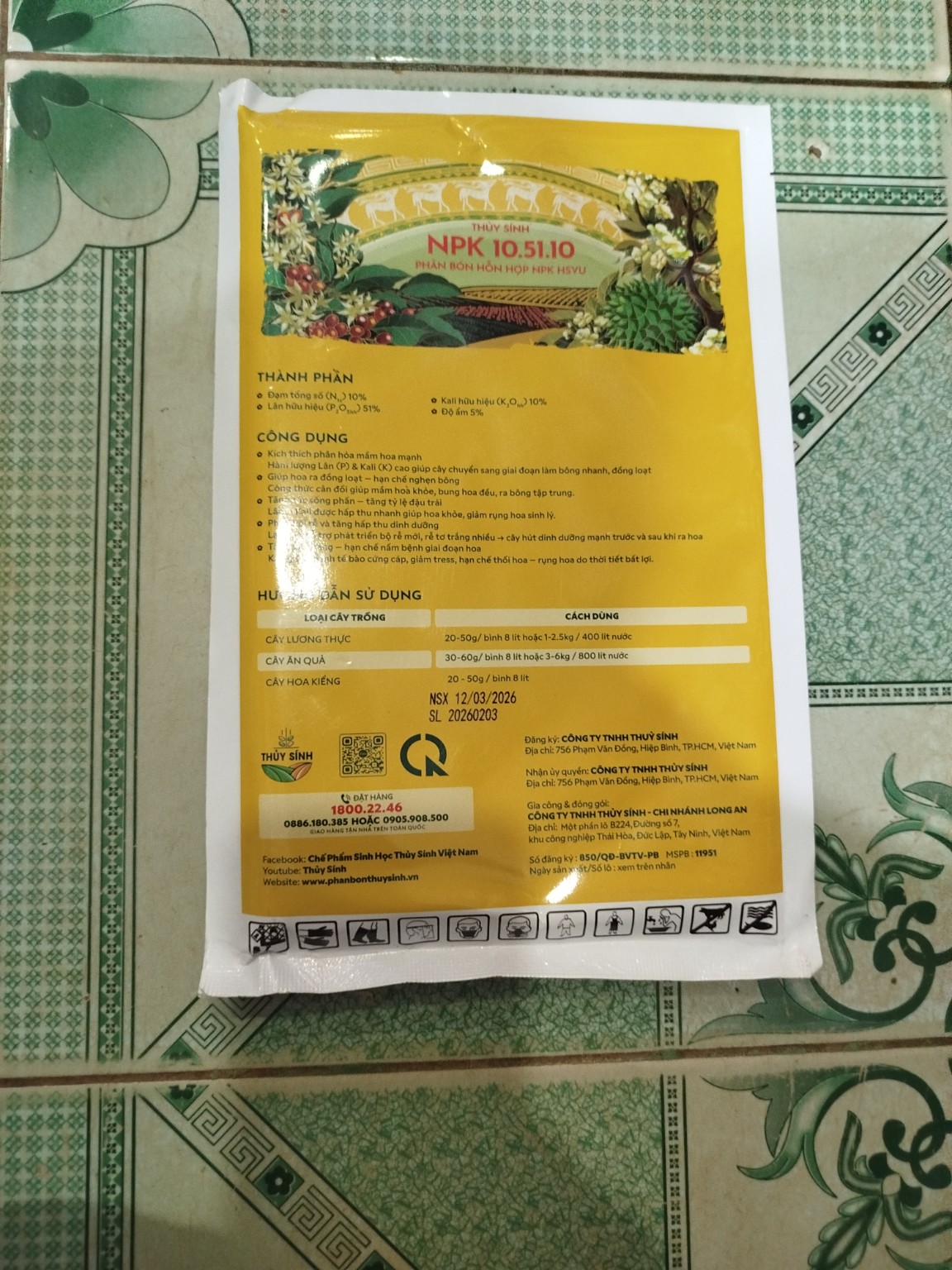 THỦY SÍNH NPK 10.51.10 – LÂN CAO, HỖ TRỢ PHÂN HÓA MẦM HOA – RA HOA ĐỒNG LOẠT
