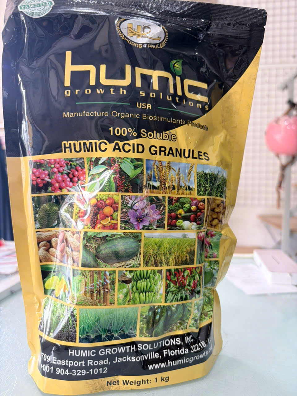 HUMIC K HOÀNG PHÚC 1KG – HUMIC MỸ, KÍCH RỄ – CẢI TẠO ĐẤT