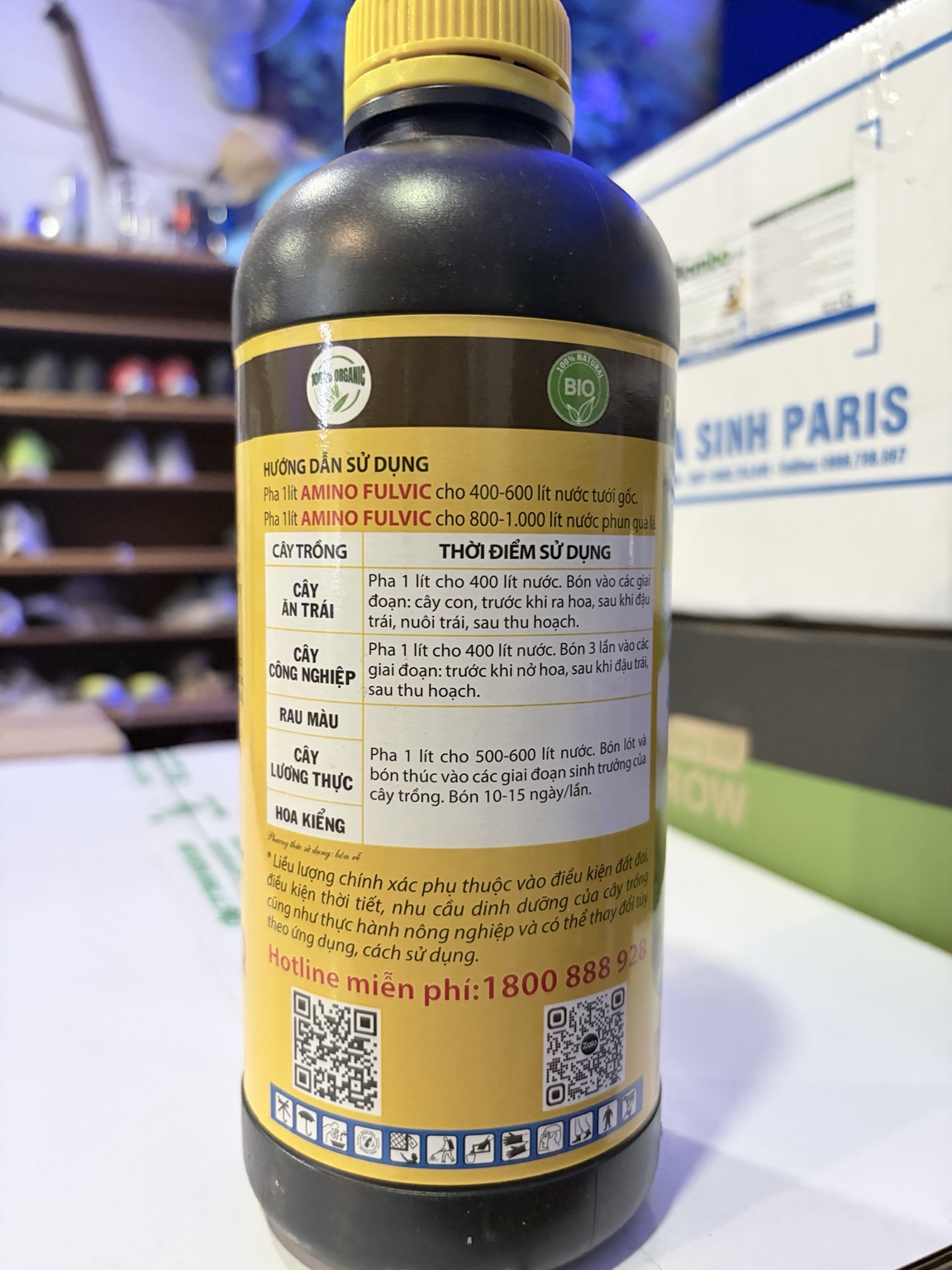 AMINO FULVIC – PHÂN BÓN SINH HỌC HỖ TRỢ RỄ KHỎE, CÂY BUNG ĐỌT, NUÔI TRÁI