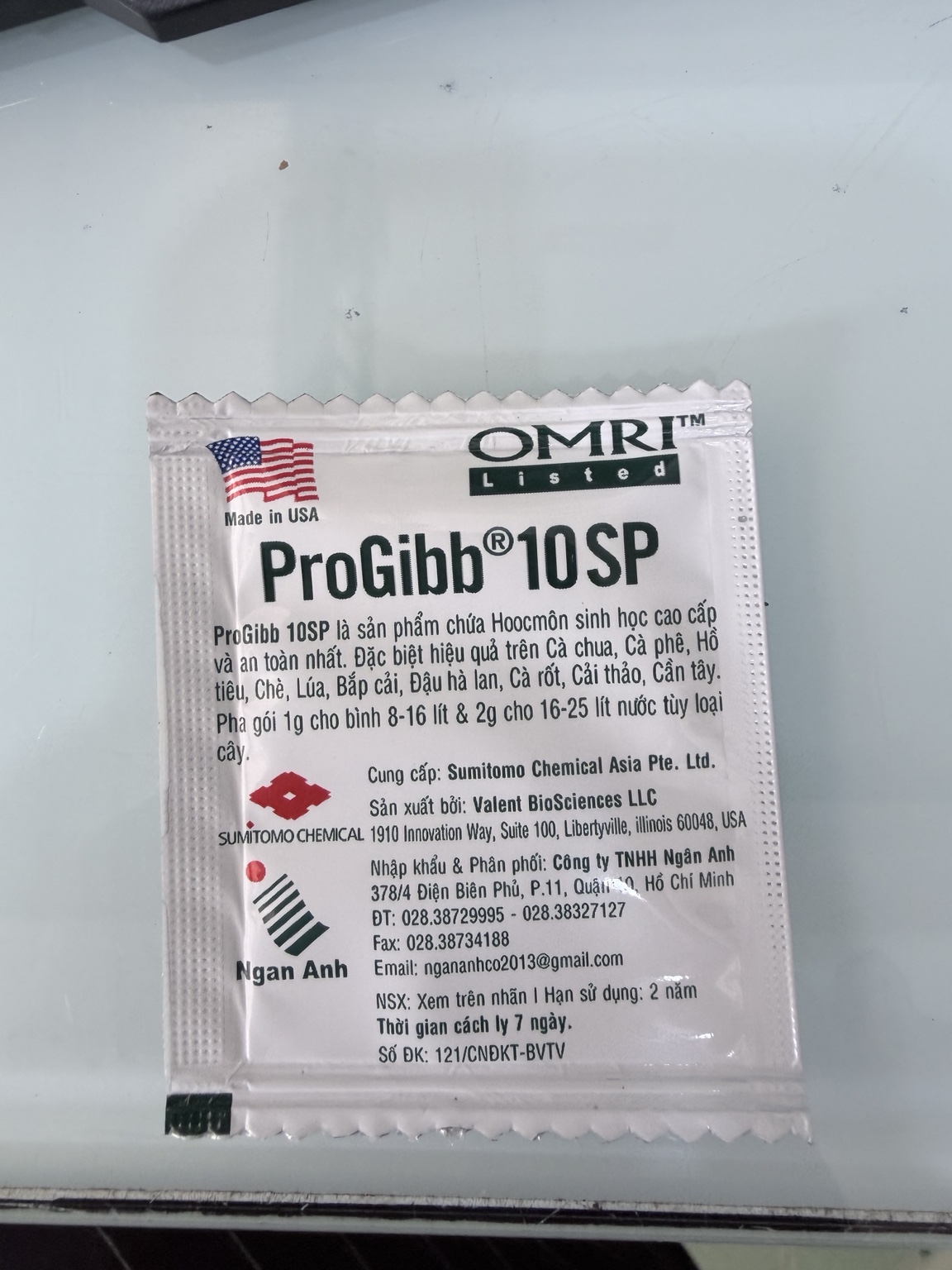 PROGIBB 10SP 1G – GIBBERELLIC ACID 10% ĐIỀU HÒA SINH TRƯỞNG CÂY TRỒNG
