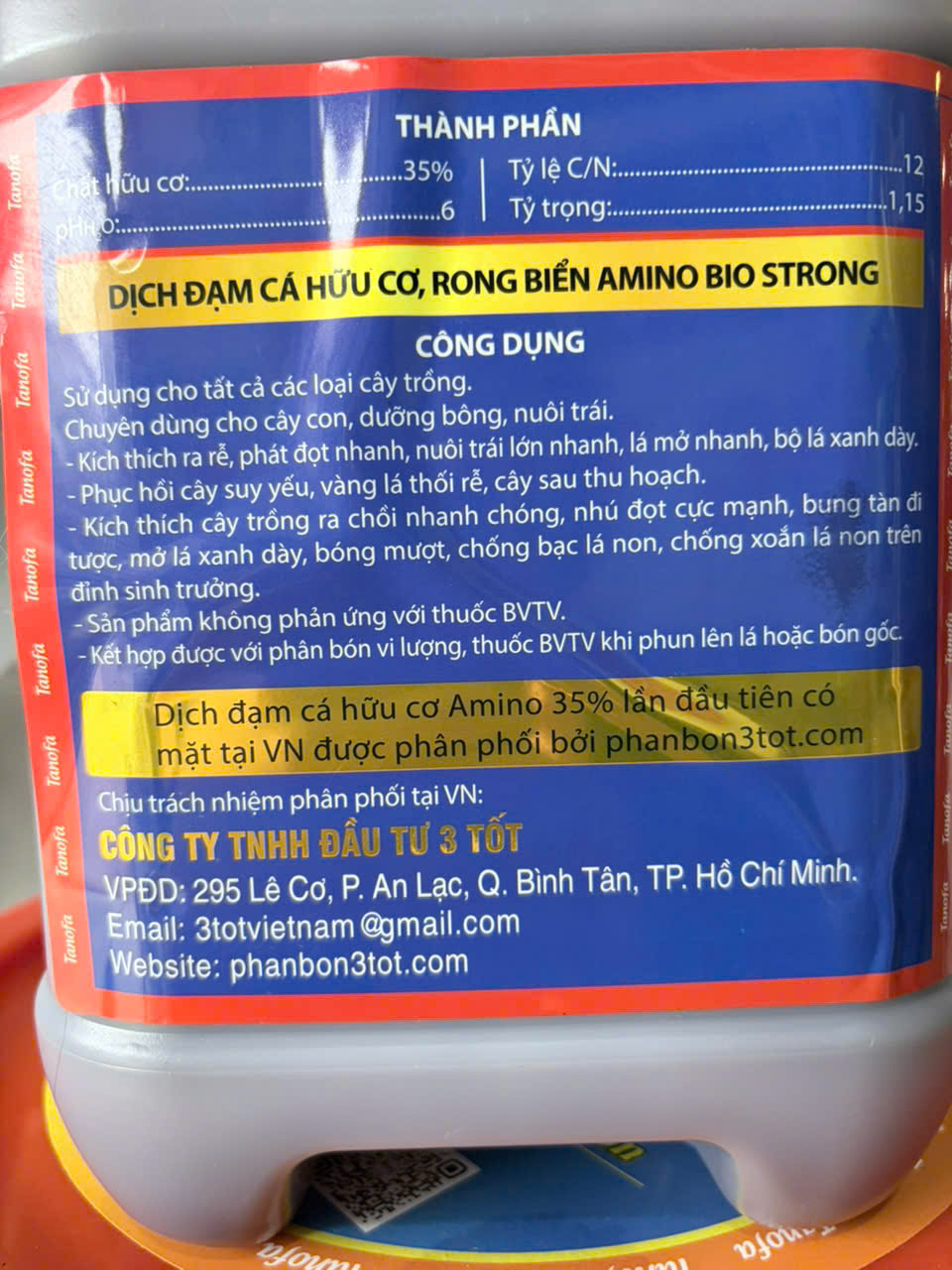 Amino Ocean Fish Protein 5L – Đạm Cá Hữu Cơ, Kích Rễ, Phục Hồi, Nuôi Trái