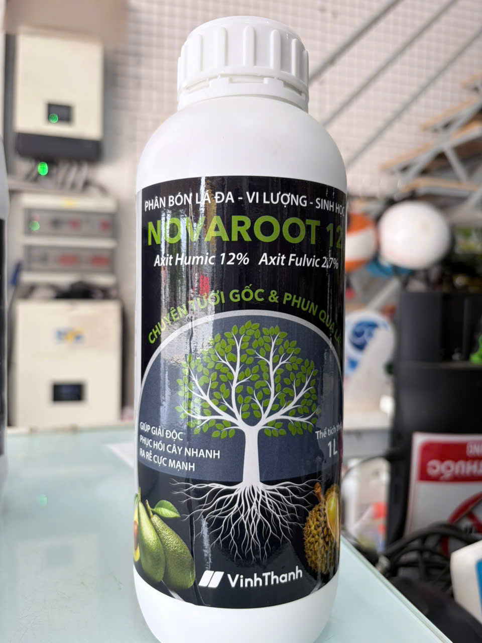 NOVAROOT 12 VĨNH THẠNH 1L – HUMIC FULVIC, GIẢI ĐỘC ĐẤT – PHỤC HỒI CÂY – RA RỄ MẠNH