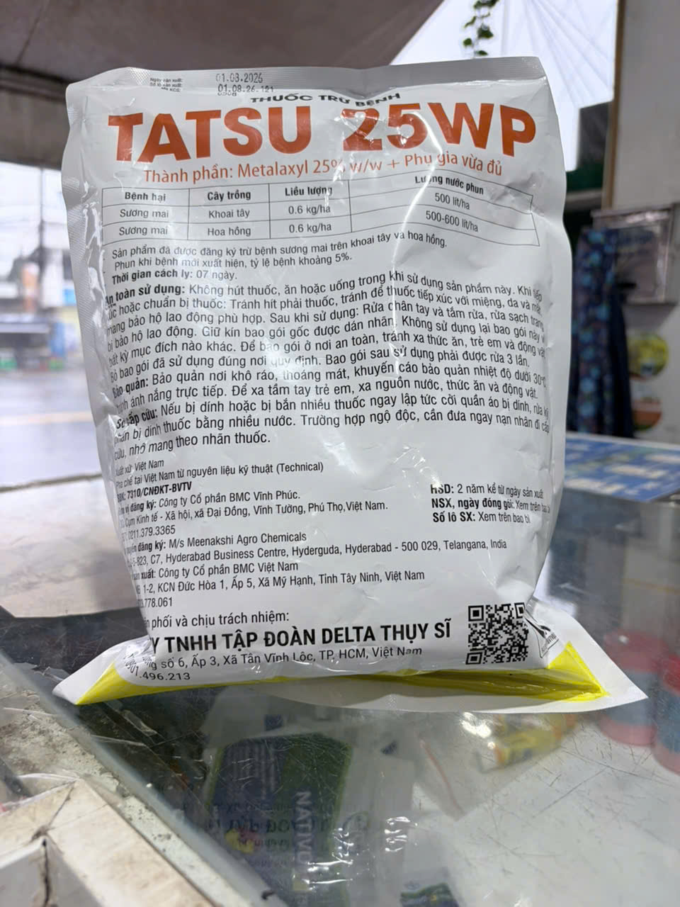 Metalaxyl 500 – TATSU 25WP 500g | Thuốc Trừ Nấm Phytophthora, Thối Rễ, Xì Mủ