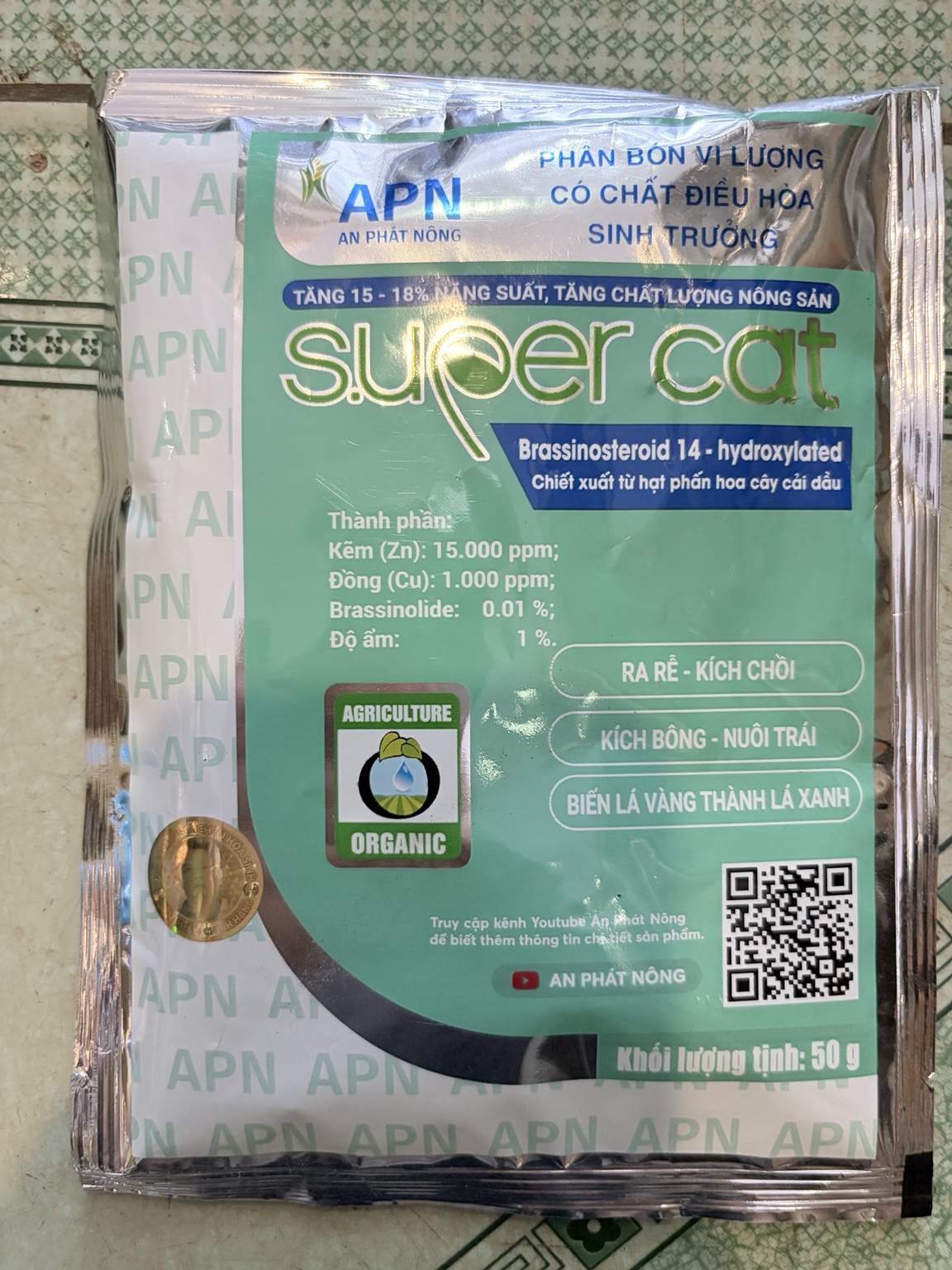 SUPER CAT APN 50G – BỔ SUNG VI LƯỢNG, HỖ TRỢ RA RỄ – BẬT CHỒI – RA HOA – NUÔI TRÁI