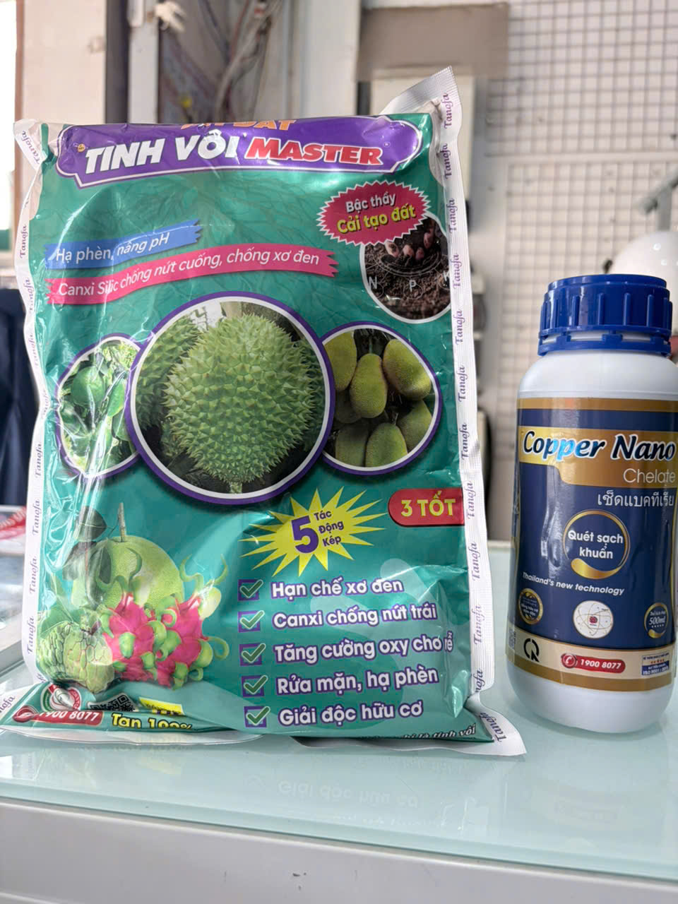Bộ Đôi Rửa Vườn Tinh Vôi Master và Copper Đồng Nano – Làm Sạch Vườn, Hỗ Trợ Vàng Lá Thối Rễ