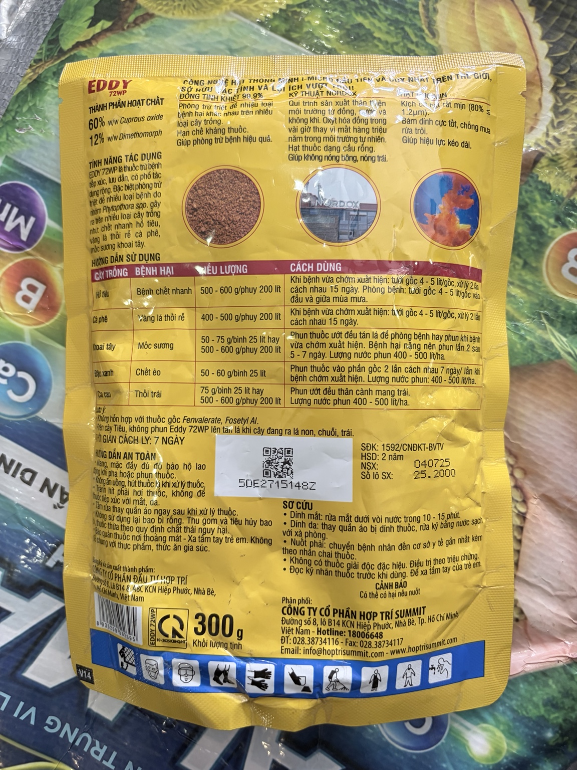EDDY 72WP – HỖ TRỢ QUẢN LÝ PHYTOPHTHORA, VÀNG LÁ THỐI RỄ, CHẾT NHANH