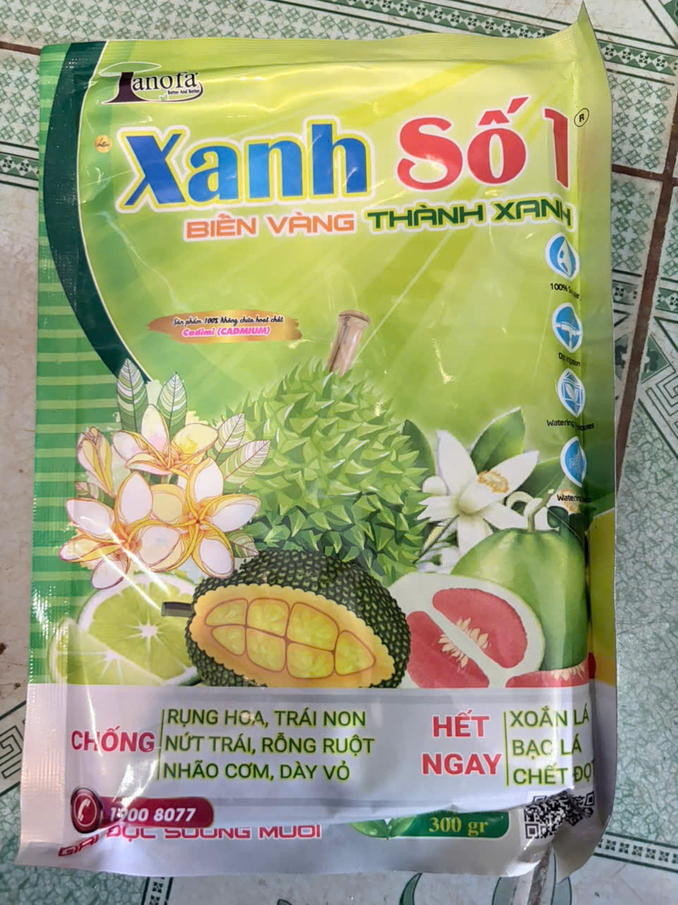 XANH SỐ 1 TANOFA 300G – BỔ SUNG KẼM, XANH LÁ, HẠN CHẾ RỤNG HOA TRÁI NON