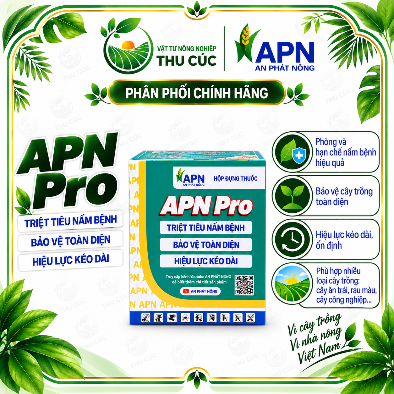 APN PRO – BỘ ĐÔI METHO FEN 50SC + PILARZOX 255SC HỖ TRỢ QUẢN LÝ NẤM BỆNH