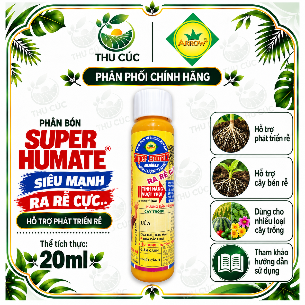 Phân bón kích rễ Super Humate – Hỗ trợ ra rễ mới, phục hồi cây trồng
