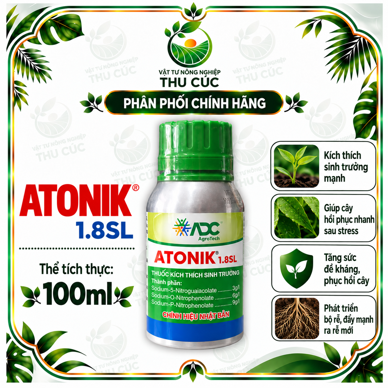 ATONIK 1.8SL – Thuốc Điều Hòa Sinh Trưởng, Hỗ Trợ Cây Phát Triển