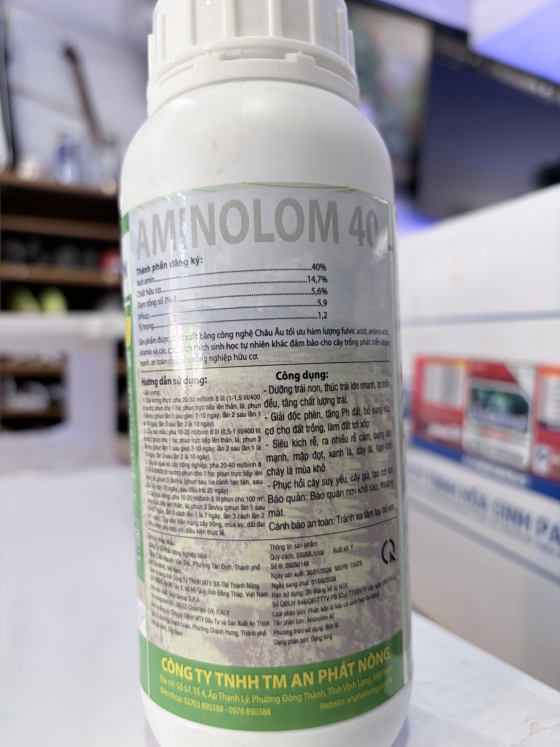 AMINO 4.0 APN – AMINO ACID 40%, HỖ TRỢ PHỤC HỒI CÂY VÀ NUÔI TRÁI