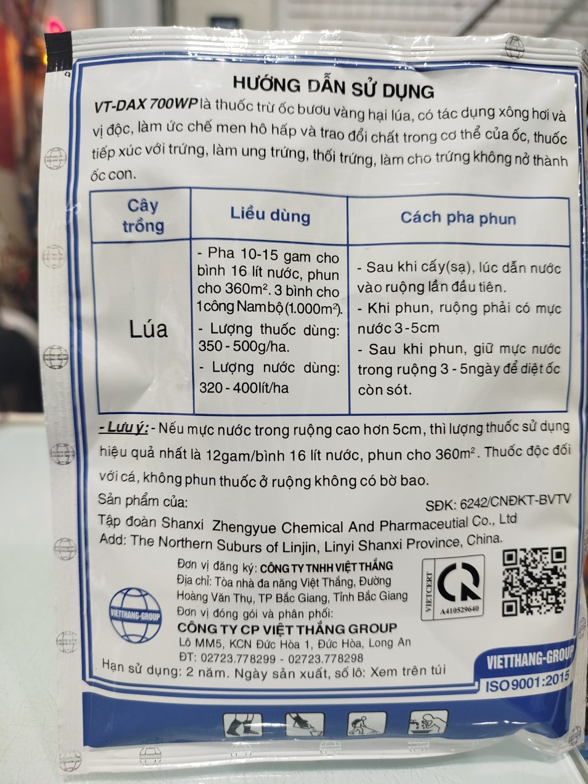 VT-DAX 700WP 35G – THUỐC TRỪ ỐC BƯƠU VÀNG HẠI LÚA