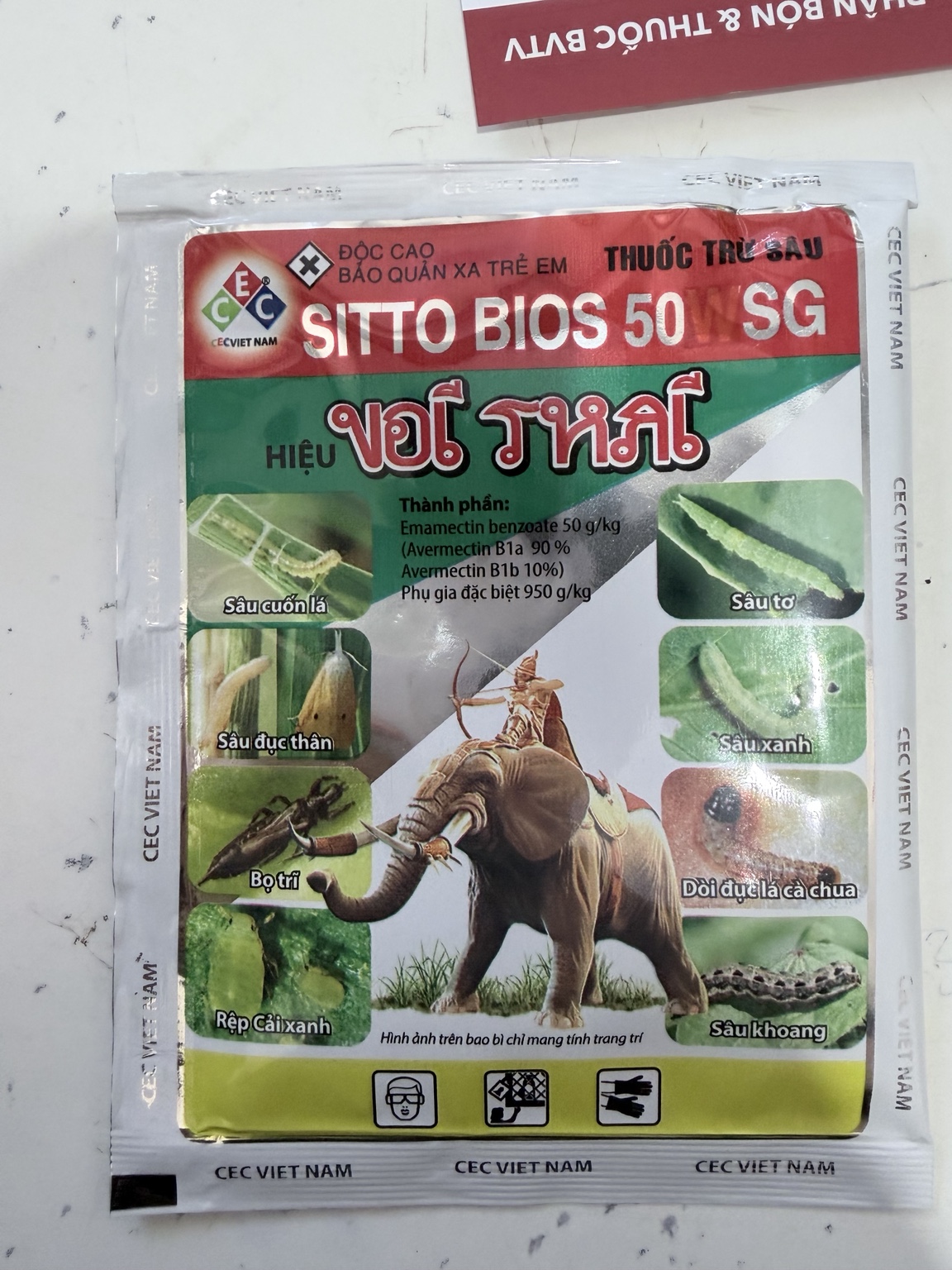 SITTO BIOS 50SG 10G – THUỐC TRỪ SÂU EMAMECTIN BENZOATE 50G/KG