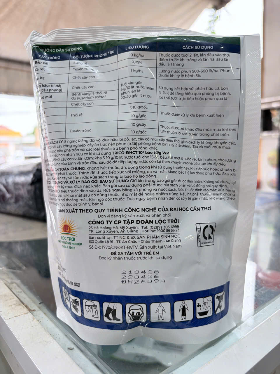 TRICO-ĐHCT 500g Lộc Trời – Nấm Trichoderma 10⁸ Bào Tử/g Hỗ Trợ Thối Rễ, Tuyến Trùng