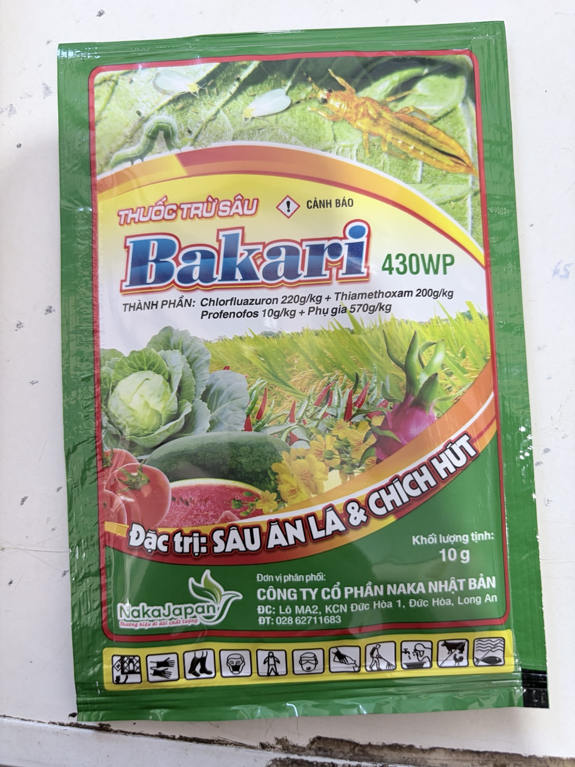 BAKARI 430WP 10G – THUỐC TRỪ SÂU 3 HOẠT CHẤT