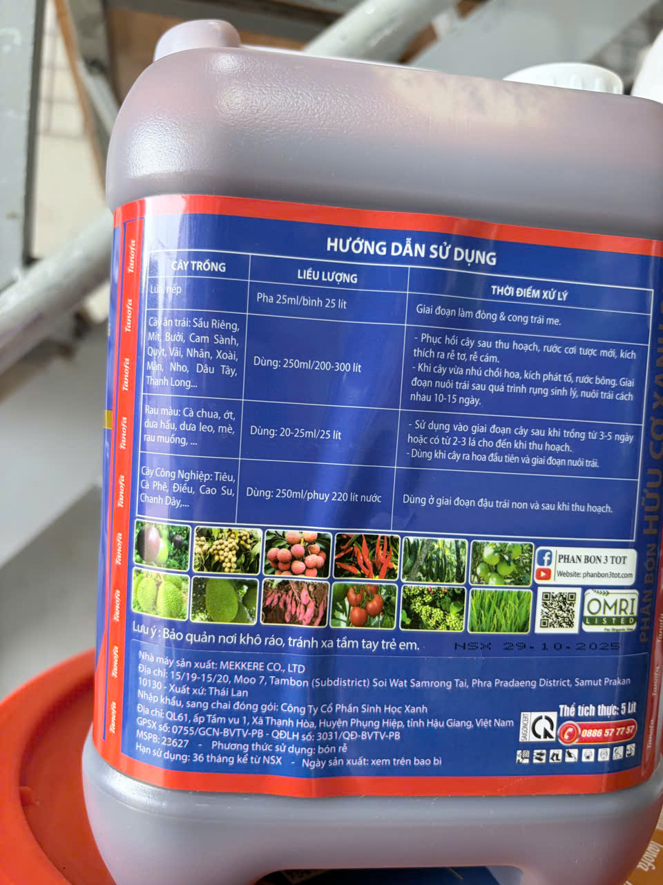 Amino Ocean Fish Protein 5L – Đạm Cá Hữu Cơ, Kích Rễ, Phục Hồi, Nuôi Trái