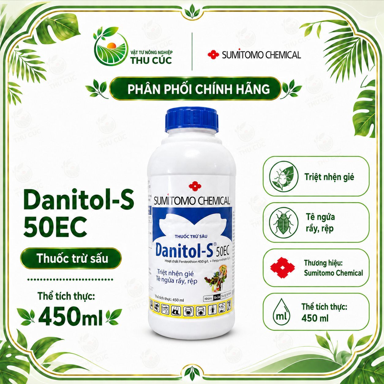 Danitol-S 50EC 450ml – Thuốc Trừ Sâu, Nhện Gié, Rầy Rệp