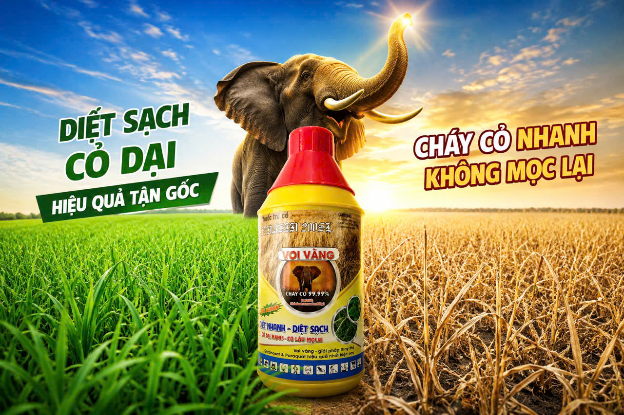 VOI VÀNG – THUỐC TRỪ CỎ NỘI HẤP, LƯU DẪN | CHAI 900ML