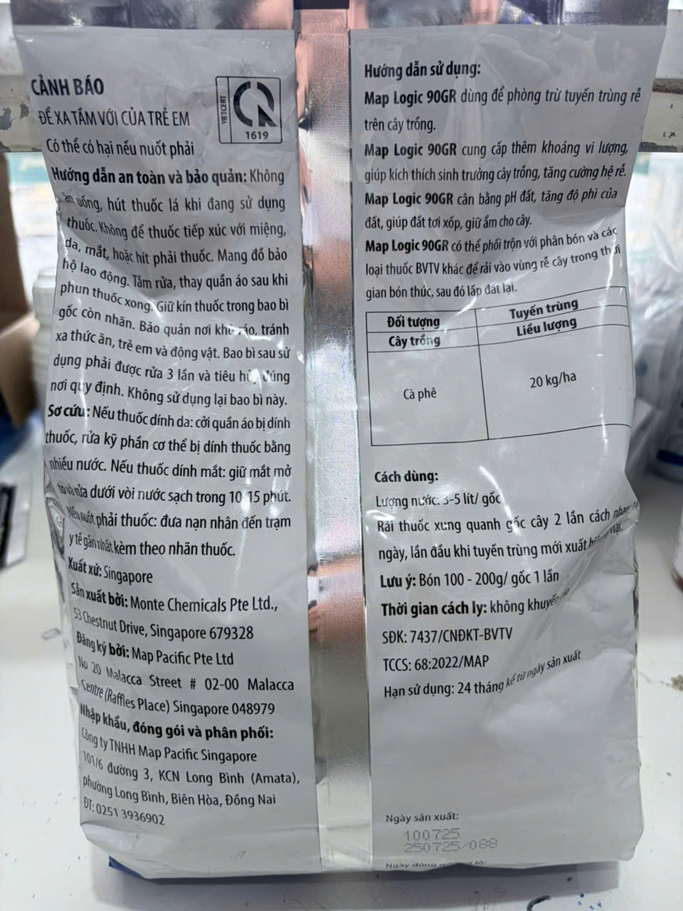 Map Logic 90GR 2kg – Thuốc Trừ Tuyến Trùng Rễ, Bổ Sung Khoáng, Cải Tạo Đất