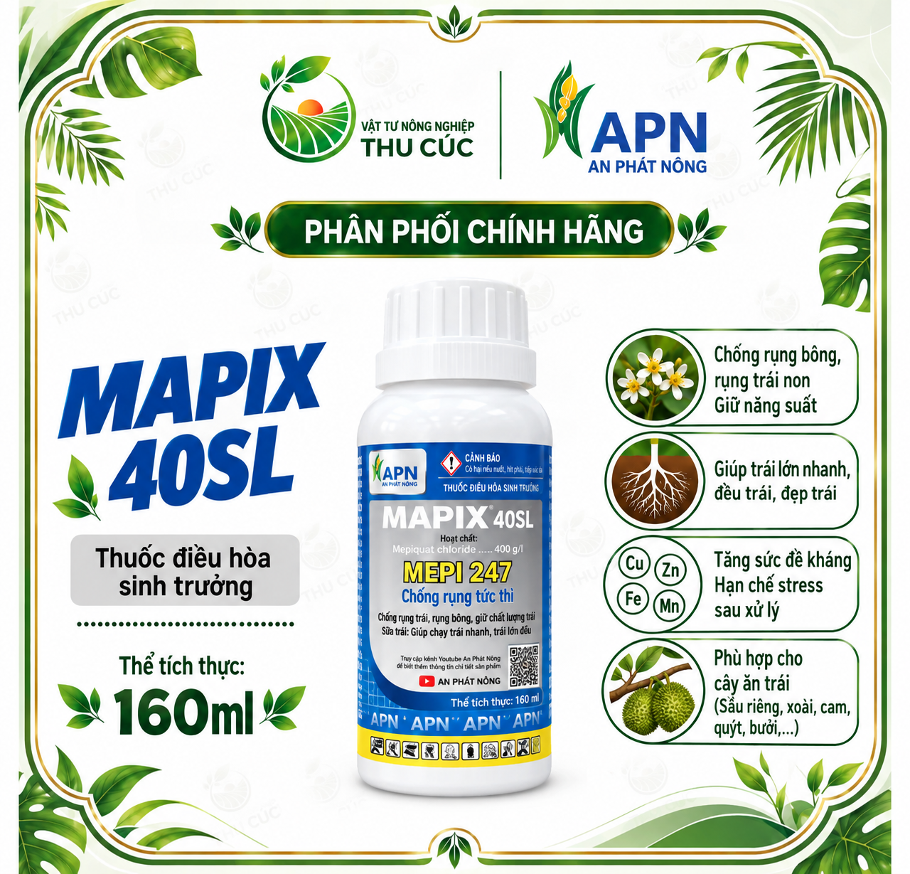 MEPI 247 – ĐIỀU HÒA SINH TRƯỞNG, HỖ TRỢ HẠN CHẾ RỤNG BÔNG – RỤNG TRÁI