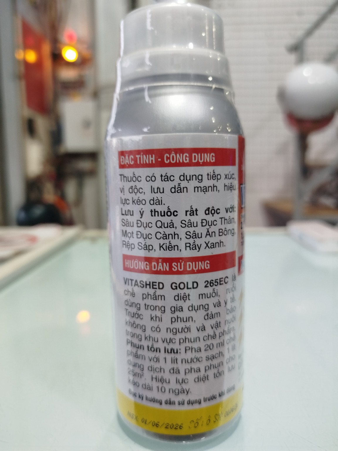 VITASHED GOLD 265EC – LƯU DẪN, TIẾP XÚC, XÔNG HƠI, HỖ TRỢ QUẢN LÝ NHIỀU LOÀI CÔN TRÙNG