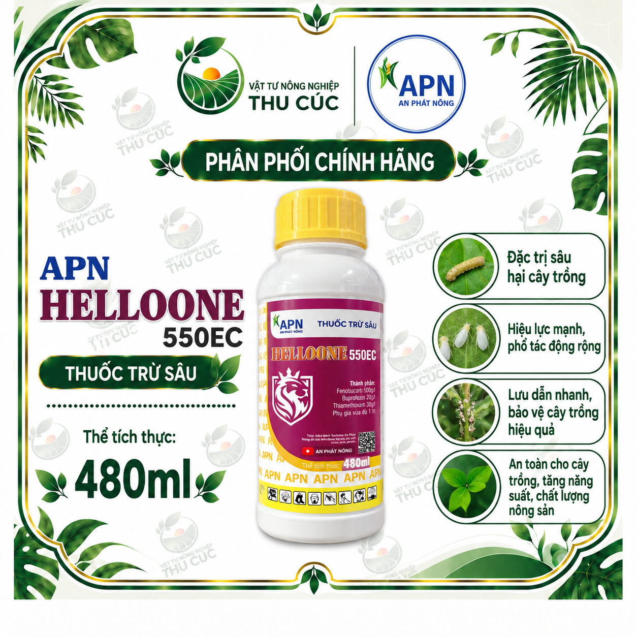 HELLOONE 550EC APN – PHỐI HỢP 3 HOẠT CHẤT, QUẢN LÝ RẦY LƯNG TRẮNG TRÊN LÚA