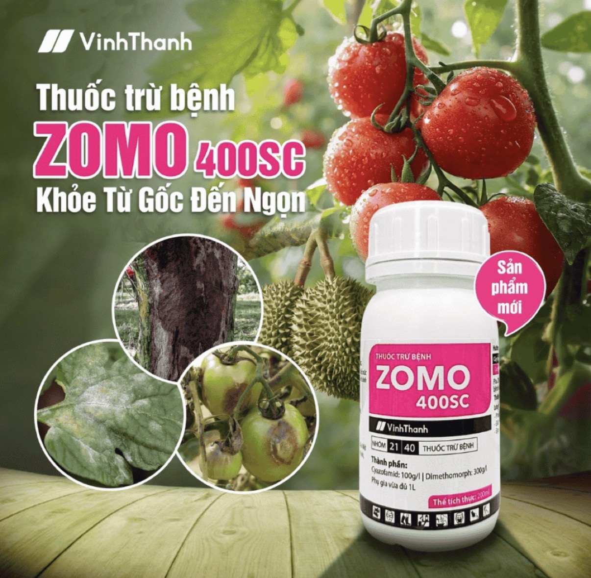 ZOMO 400SC – GIẢI PHÁP QUẢN LÝ BỆNH SƯƠNG MAI, THỐI TRÁI, NỨT THÂN, XÌ MỦ HIỆU QUẢ