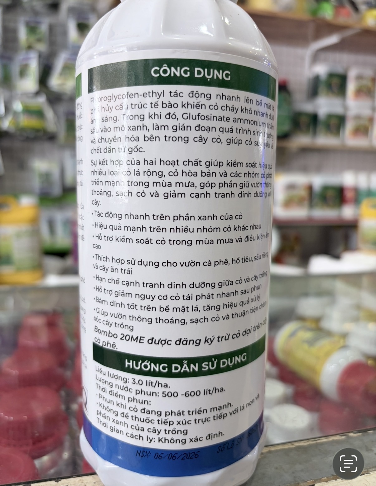 BOMBO 20ME – THUỐC TRỪ CỎ PHUN LÀ CHÁY | CHAI 900ML