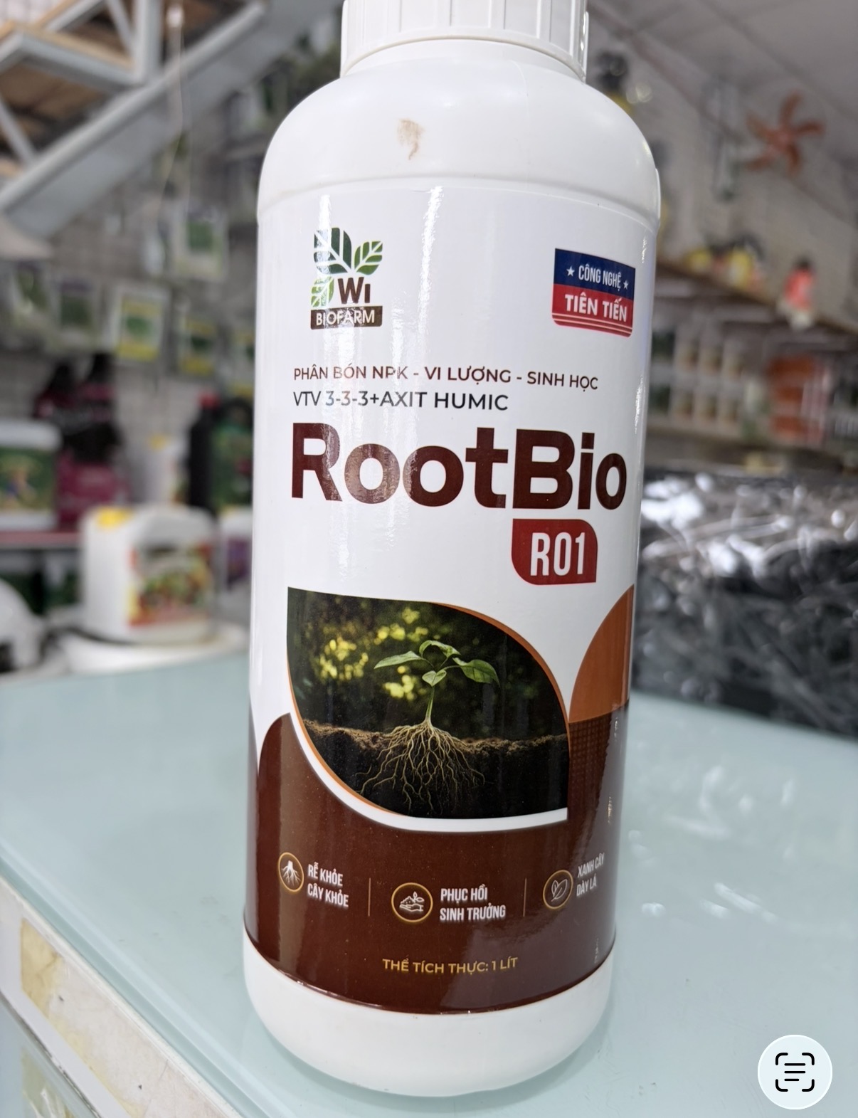 RootBio R01 1 Lít – Kích Rễ, Phục Hồi Cây, Cải Tạo Đất