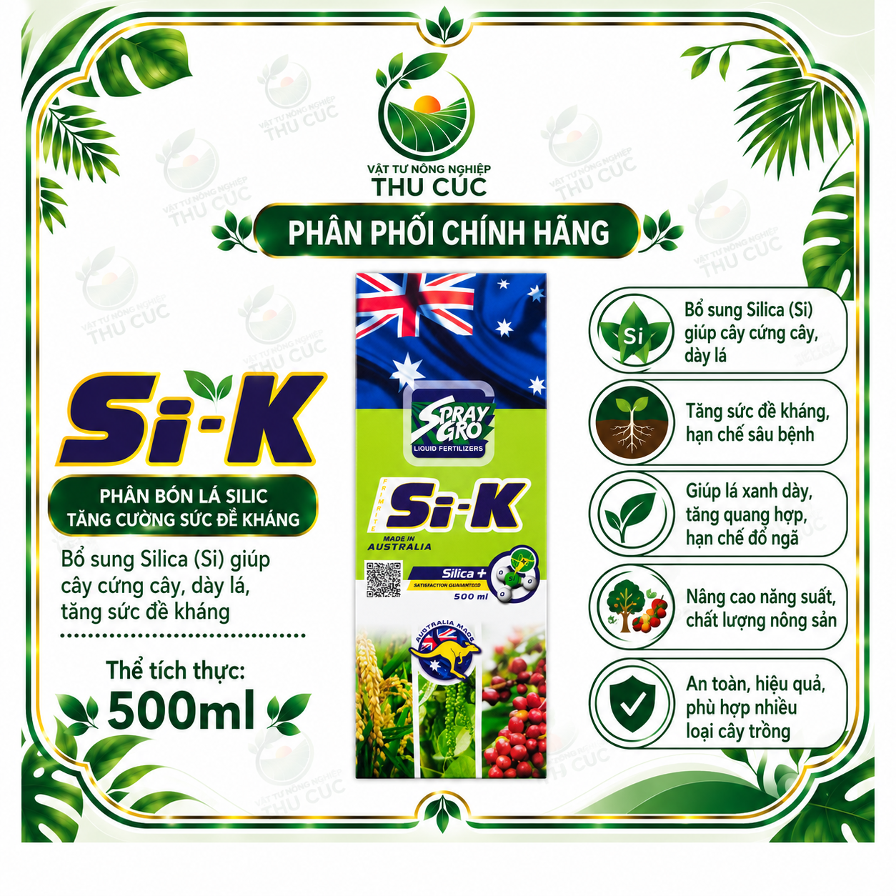 FRIMRITE Si-K 500ML – SILIC + KALI ÚC, CỨNG CÂY – CỨNG LÁ – HỖ TRỢ CHẮC TRÁI