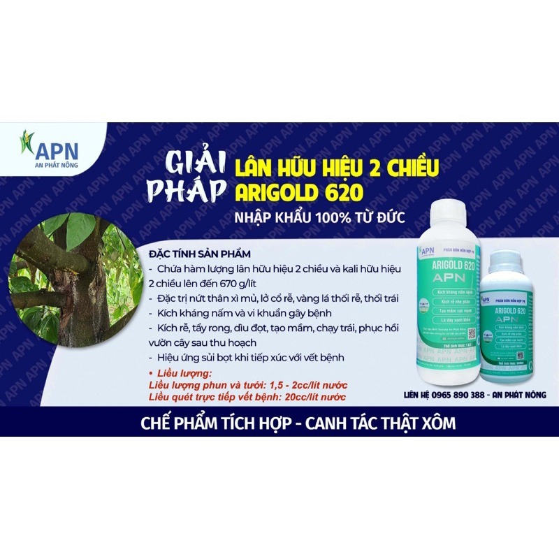 Bộ Phòng Trừ Thối Trái Sầu Riêng, Elixir + Arigold 620 Tiêu Diệt Nấm, Cây Hồi Phục Nhanh Chóng