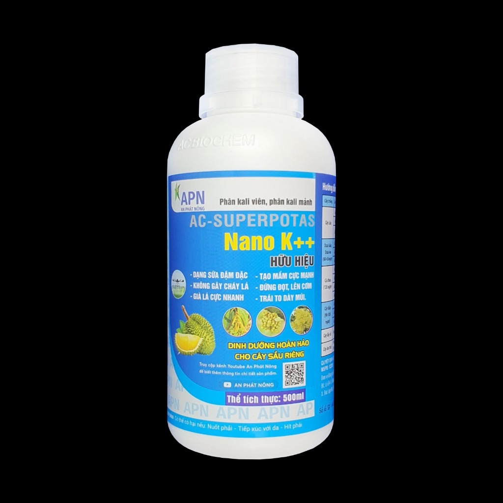 Nano K+ An Phát Nông, Dạng Sữa Đậm Đặc, Già Lá Mạnh, Đứng Đọt Lên Cơm, Trái To Dày Múi, Dinh Dưỡng Hoàn Hảo Sầu Riêng