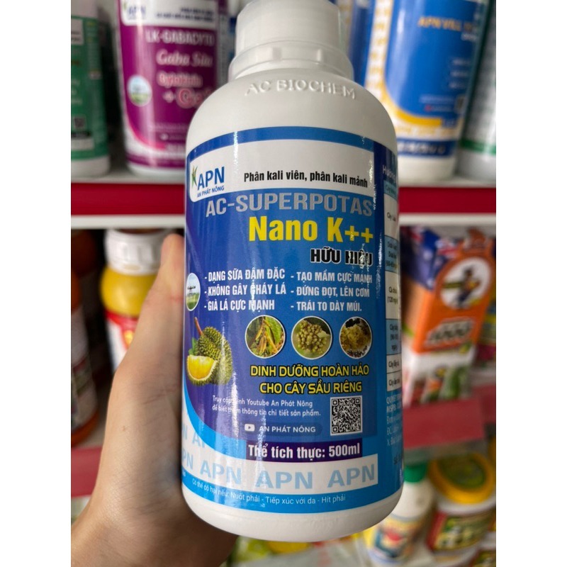 Nano K+ An Phát Nông, Dạng Sữa Đậm Đặc, Già Lá Mạnh, Đứng Đọt Lên Cơm, Trái To Dày Múi, Dinh Dưỡng Hoàn Hảo Sầu Riêng