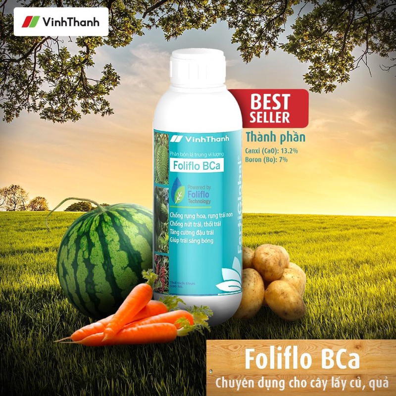 Canxi Bo Vĩnh Thạnh 500ml, Chống Rụng Hoa, Trái Non, Chống Thối Trái, Nứt Trái, Tăng Cường Đậu Trái